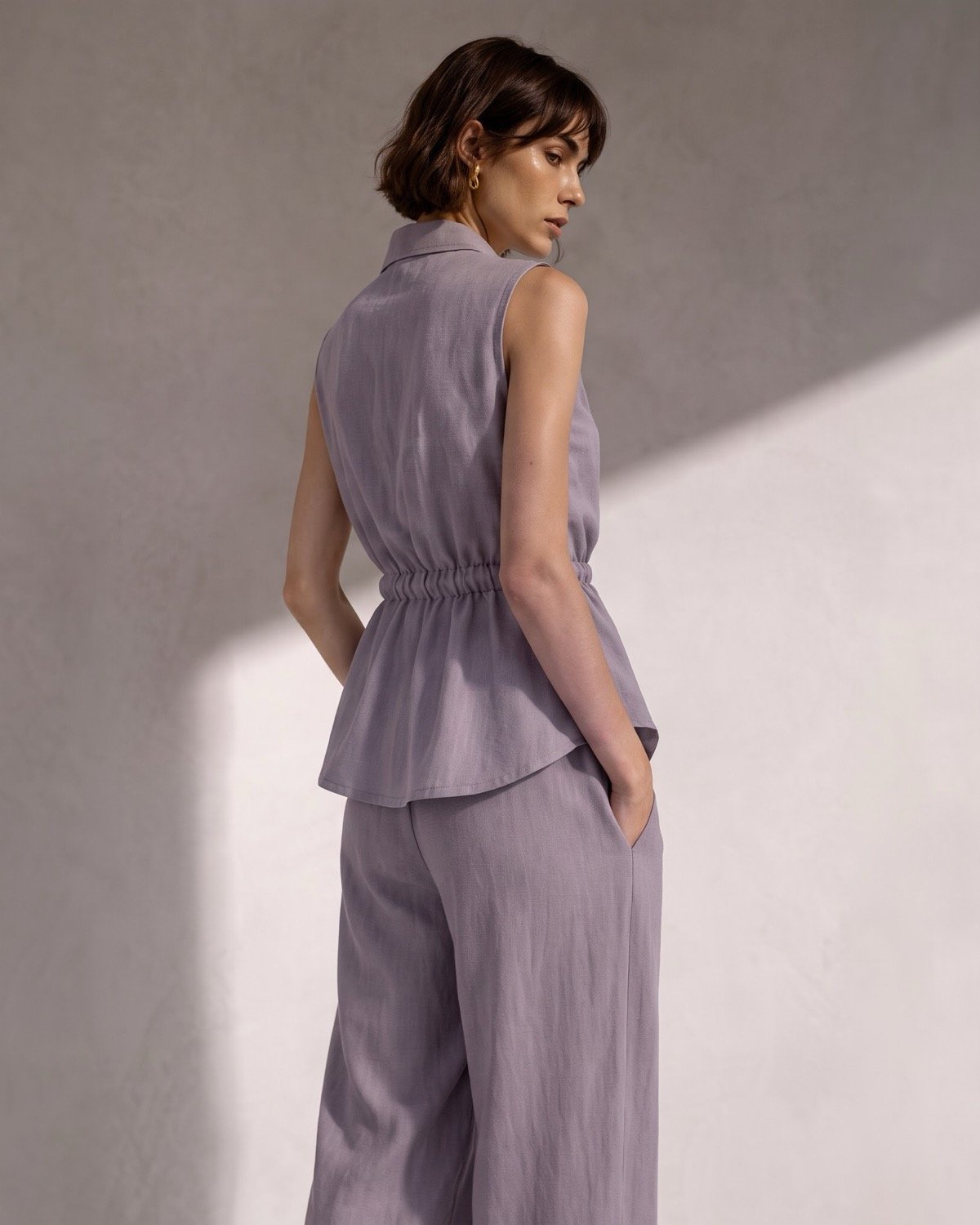 Lilac Drawstring Top - alternate view