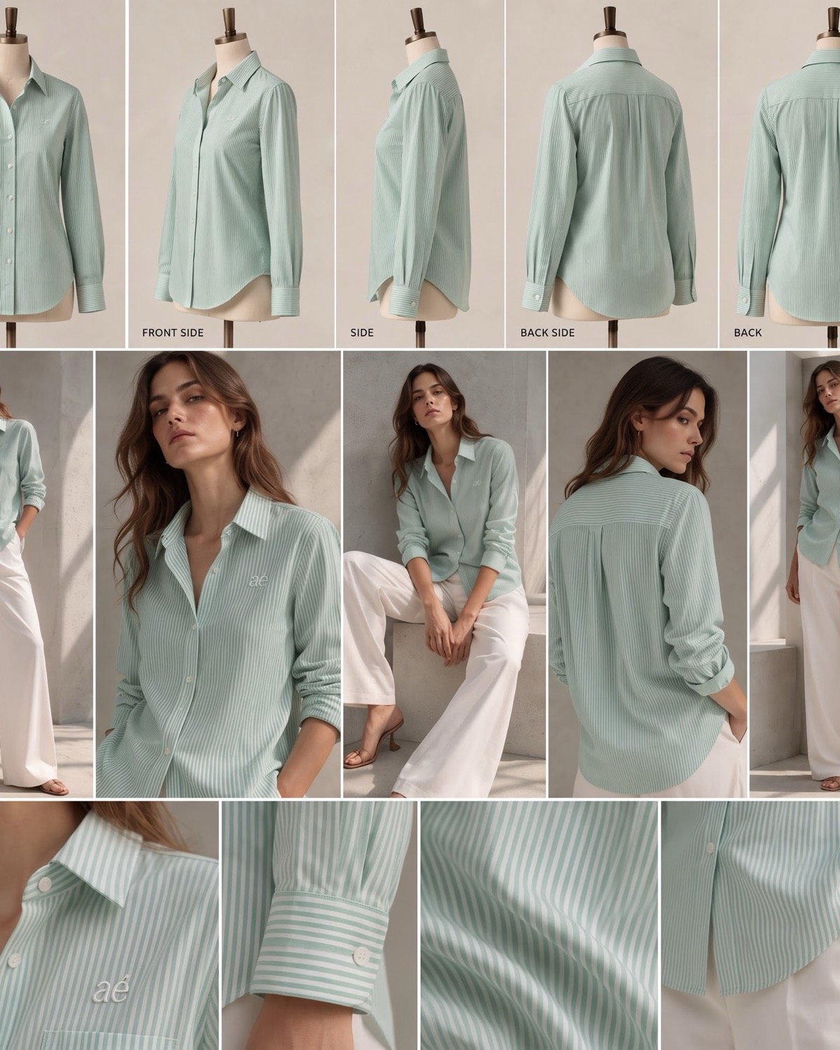 Sage Stripe Shirt - alternate view